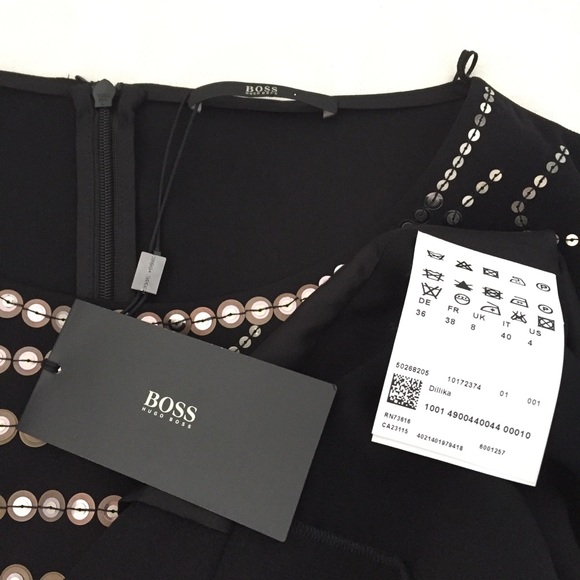 Hugo boss sequin embellished black dress - Picture 8 of 8